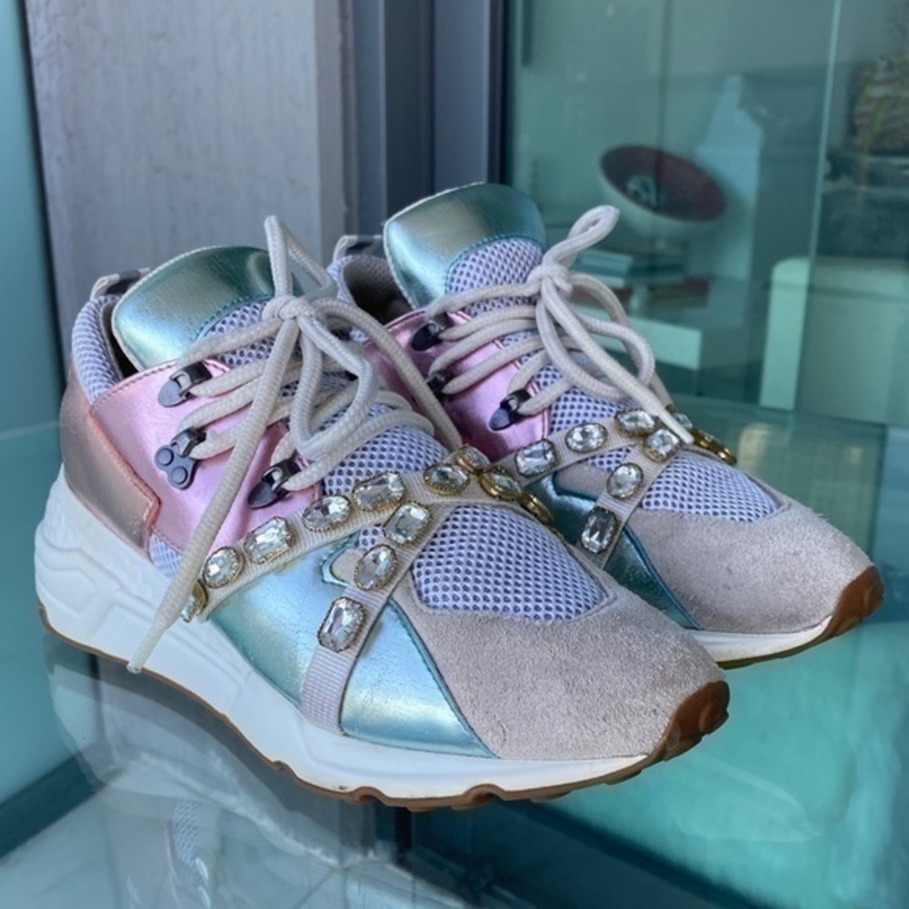 Steve Madden Credit Jeweled Sneakers